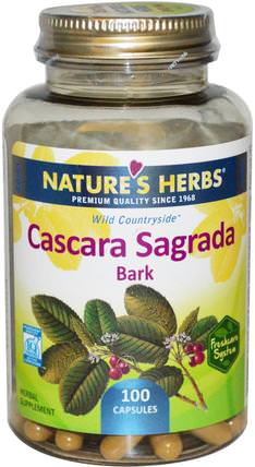 Cascara Sagrada Bark, 100 Capsules by Natures Herbs, 草藥，cascara sagrada HK 香港
