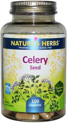 Celery Seed, 100 Capsules by Natures Herbs, 草藥，芹菜種子 HK 香港