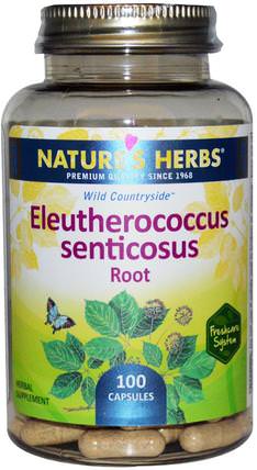 Eleutherococcus Senticosus Root, 100 Capsules by Natures Herbs, 補充劑，adaptogen，感冒和病毒，人參，eleuthero HK 香港