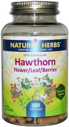 Hawthorn, Flower/Leaf/Berries, 100 Capsules by Natures Herbs, 草藥，山楂 HK 香港