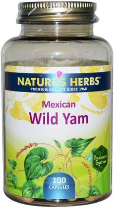 Mexican Wild Yam, 100 Capsules by Natures Herbs, 健康，女性，野生山藥 HK 香港