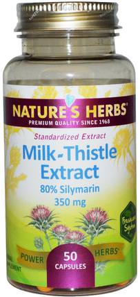 Milk-Thistle Extract, 350 mg, 50 Capsules by Natures Herbs, 健康，排毒，奶薊（水飛薊素） HK 香港
