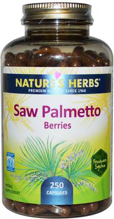 Saw Palmetto Berries, 250 Capsules by Natures Herbs, 健康，男人 HK 香港
