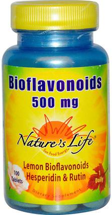 Bioflavonoids, 500 mg, 100 Tablets by Natures Life, 維生素，生物類黃酮 HK 香港