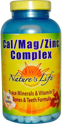 Cal / Mag / Zinc Complex, 250 Tablets by Natures Life, 補品，礦物質，鈣，鎂 HK 香港