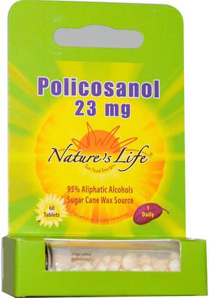 Policosanol, 23 mg, 60 Tablets by Natures Life, 補充劑，多廿烷醇 HK 香港