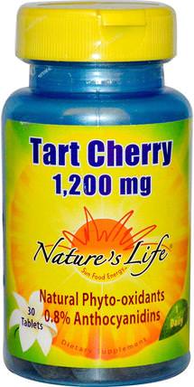Tart Cherry, 1.200 mg, 30 Tablets by Natures Life, 補品，水果提取物，櫻桃（水果黑野） HK 香港