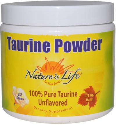 Taurine Powder, Unflavored, 335 g by Natures Life, 補充劑，氨基酸，牛磺酸 HK 香港