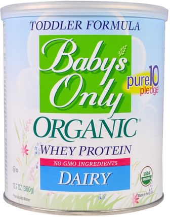 Babys Only Organic Toddler Formula Whey Protein, Dairy, 12.7 oz (360 g) by Natures One, 兒童健康，嬰兒配方奶粉和奶粉，有機配方，兒童食品 HK 香港