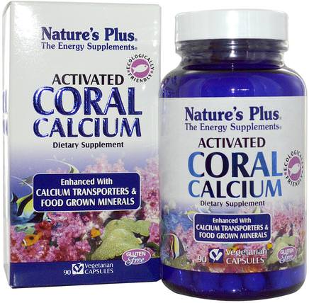 Activated Coral Calcium, 90 Veggie Caps by Natures Plus, 補品，礦物質，鈣，珊瑚鈣 HK 香港