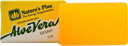 Aloe Vera Soap, 3 oz by Natures Plus, 洗澡，美容，肥皂 HK 香港