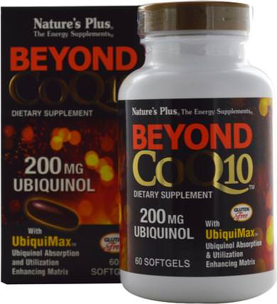 Beyond CoQ10, Ubiquinol, 200 mg, 60 Softgels by Natures Plus, 補充劑，抗氧化劑 HK 香港