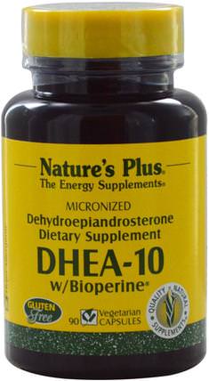 DHEA-10 With Bioperine, 90 Veggie Caps by Natures Plus, 補充劑，抗氧化劑，dhea HK 香港