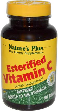 Esterified Vitamin C, 90 Tablets by Natures Plus, 維生素，維生素c HK 香港