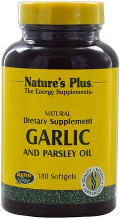 Garlic and Parsley Oil, 180 Softgels by Natures Plus, 健康，心臟心血管健康，心臟支持 HK 香港
