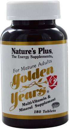 Golden Years, Multi-Vitamin & Mineral Supplement, 180 Tablets by Natures Plus, 健康 HK 香港