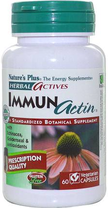 Herbal Actives, Immun Actin, 60 Veggie Caps by Natures Plus, 健康，感冒和病毒，免疫系統 HK 香港