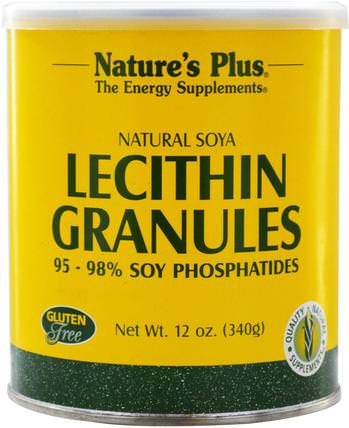 Lecithin Granules, Natural Soya, 12 oz (340 g) by Natures Plus, 補充劑，卵磷脂，親脂性 HK 香港