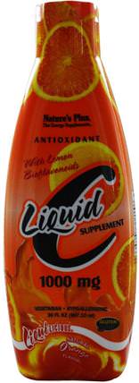 Liquid C Supplement, Natural Orange Flavor, 1000 mg, 30 fl oz (887.10 ml) by Natures Plus, 維生素，維生素c，維生素C液 HK 香港