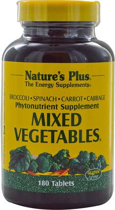 Mixed Vegetables, 180 Tablets by Natures Plus, 補品，水果提取物，超級水果，蔬菜 HK 香港
