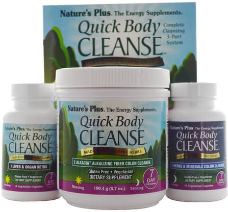 Quick Body Cleanse, 7 Day Program, 3 Part Program by Natures Plus, 健康，排毒 HK 香港