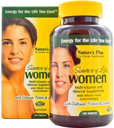 Source of Life, Women, Multi-Vitamin and Mineral Supplement, 120 Tablets by Natures Plus, 維生素，女性多種維生素，女性 HK 香港