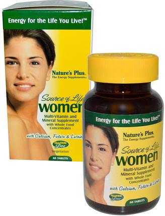 Source of Life, Women, Multi-Vitamin and Mineral Supplement, 60 Tablets by Natures Plus, 維生素，女性多種維生素，女性 HK 香港