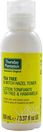 Thursday Plantation, Tea Tree & Witch Hazel Toner, 3.37 fl oz (100 ml) by Natures Plus, 美容，面部調色劑 HK 香港
