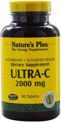 Ultra-C, 2000 mg, 90 Tablets by Natures Plus, 維生素，維生素c HK 香港