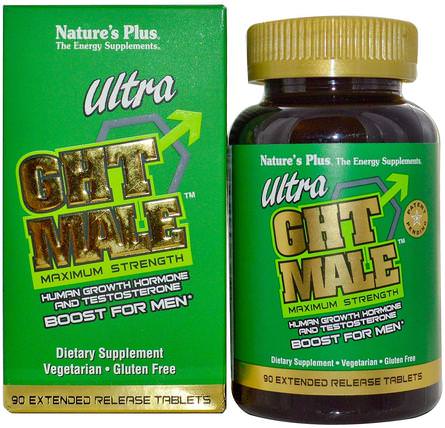 Ultra GHT Male, Maximum Strength, 90 Tablets by Natures Plus, 健康，男人，睾丸激素 HK 香港