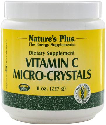 Vitamin C Micro-Crystals, 8 oz (227 g) by Natures Plus, 維生素，維生素c，維生素C粉和晶體 HK 香港