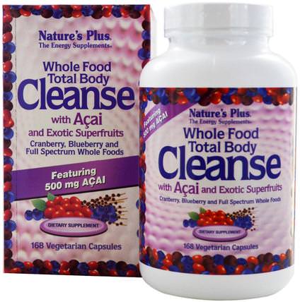 Whole Food Total Body Cleanse, with Acai and Exotic Superfruits, 168 Veggie Caps by Natures Plus, 健康，排毒 HK 香港