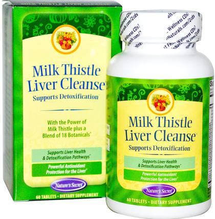 Milk Thistle Liver Cleanse, 60 Tablets by Natures Secret, 草藥，boldo，條紋樹 HK 香港