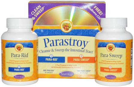 Parastroy, Cleanse & Sweep The Intestinal Tract, 2 Bottles, 90 Capsules Each by Natures Secret, 健康，排毒 HK 香港