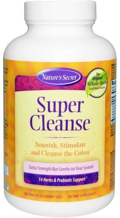 Super Cleanse, 200 Tablets by Natures Secret, 健康，排毒，結腸清洗 HK 香港