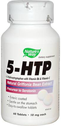 5-HTP, 50 mg Each, 60 Tablets by Natures Way, 補充劑，5-htp，5-htp 50 mg HK 香港