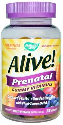 Alive! Prenatal, Gummy Vitamins, 75 Gummies by Natures Way, 維生素，產前多種維生素 HK 香港