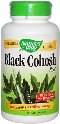Black Cohosh Root, 540 mg, 180 Capsules by Natures Way, 健康，女性，黑升麻 HK 香港