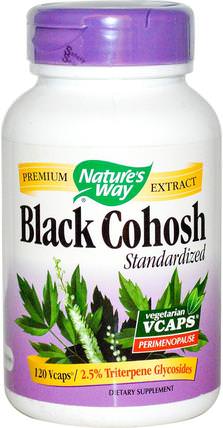 Black Cohosh, Standardized, 120 Vcaps by Natures Way, 補品，健康，黑升麻 HK 香港