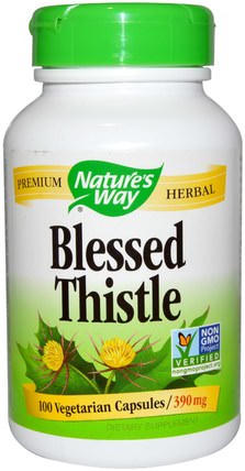 Blessed Thistle, 390 mg, 100 Veggie Caps by Natures Way, 草藥，健康 HK 香港