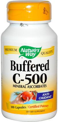 Buffered C-500, 100 Capsules by Natures Way, 維生素，維生素c HK 香港