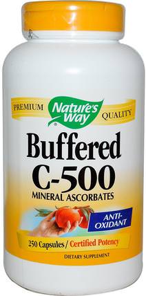 Buffered C-500, 250 Capsules by Natures Way, 維生素，維生素c HK 香港