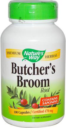 Butchers Broom, Root, 470 mg, 100 Capsules by Natures Way, 補品，美容，抗衰老 HK 香港