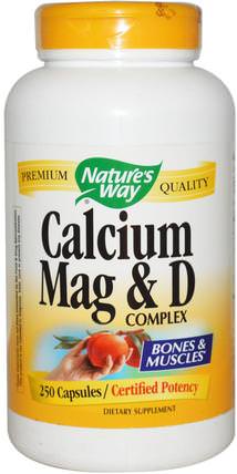 Calcium Mag & D Complex, 250 Capsules by Natures Way, 補品，礦物質，鈣 HK 香港