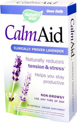 Calm Aid, Clinically Proven Lavender, 30 Softgels by Natures Way, 補品，順勢療法 HK 香港