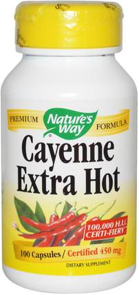 Cayenne Extra Hot, 450 mg, 100 Capsules by Natures Way, 補品，草藥 HK 香港