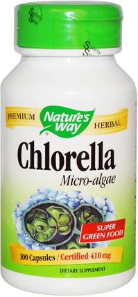 Chlorella, Micro-Algae, 410 mg, 100 Capsules by Natures Way, 補品，超級食品，小球藻 HK 香港