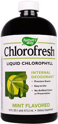 Chlorofresh, Liquid Chlorophyll, Mint Flavored, 16 fl oz (473.2 ml) by Natures Way, 健康 HK 香港