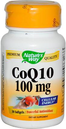 CoQ10, 100 mg, 30 Softgels by Natures Way, 補充劑，抗氧化劑，輔酶q10 HK 香港