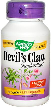Devils Claw, Standardized, 90 Capsules by Natures Way, 健康，炎症，惡魔爪 HK 香港